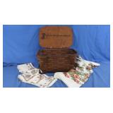 Vintage Picnic Basket, Tablecloth