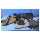 Vintage Clothing-Felt Leaf Skirt, Shawls, Brown