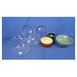 McCoy Casserole, Hull Pedestal, Stoneware Bowl,