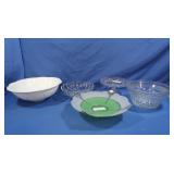 Indiana Art Deco Console Bowl, Milk Glass & more