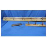 2 Wood Wall Hooks/Coat Racks, Sm Multi Hanger
