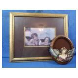 Cherub Hanging Picture, Angel Hanging Mail Holder