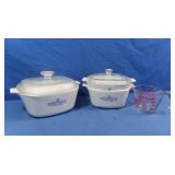 Corningware Casserole Dishes w/Lids, Pyrex