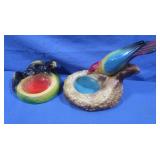 Chalkware pcs-Bird Dish, Skunk Dish