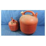 2 Plastic Gas Cans-5 Gal & 1 Gal