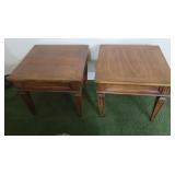 2 Real Wood End Tables 18Lx16"H