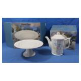 Victorian Flowers 48 oz Ceramic Coffee Pot, 10.5"