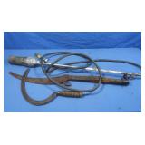 Vintage Sickle, Vintage Polesaw Blade, Air Hose