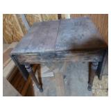 Antique Wood Table w/Folding Sides 55Lx26Dx28.5"H