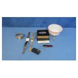 Zippo Lighter, Pen Knives, 3 Watches