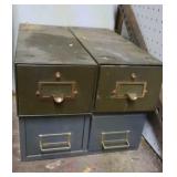 4 Metal Slide Out Drawers 6x17x5" w/Contents