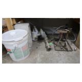 Floor Finish (partial bottles), Bucket, Block,