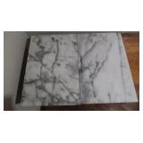 2 pcs Marble-approx 12x18"