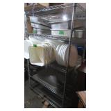 5-shelf Metal Shelving Unit 36x24x62" *NO CONTENTS