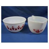 Vintage McKee Red Sailing boat 2-cup Measuring