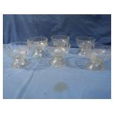 Libbey Ribbed Optic Clear Glass Compote Bowls