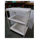 Metal Serving Cart w/3 Shelves-on casters