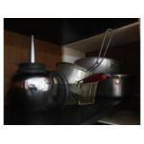 Aluminum Strainers, Fry Basket, Veggie Masher &
