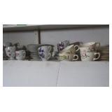 Teacups, Saucers-some matching