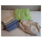 2 Twin Size Sheet Sets, Blanket