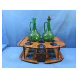 Wood Wine Bottle Holder, Decanters, Coasters