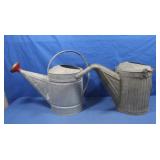 2 Galvanized Watering Cans