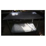 Stainless Restaurant Table on Wheels