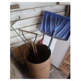 Snow Shovel, Pitchfork Prongs, Cast Iron Rod in