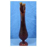 Fenton Hobnail Footed Swung Vase
