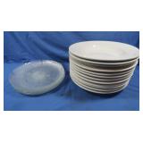 Various Glass & Ceramic Plates in Milk Crate