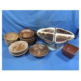 Wooden Salad Bowls, Lazy Susan