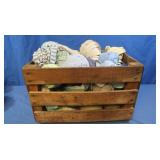 Balls of Fabric, Wooden Crate