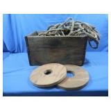 Canada Dry Crate, Rope, Wooden Disks