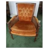 Vintage Velour lined Sitting Chair 26Lx24Dx35"H