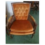 Vintage Velour lined Sitting Chair 26Lx24Dx35"H