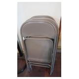 6 Metal Folding Chairs