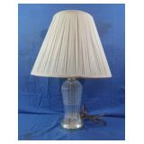 Glass Stand Lamp w/Shade 22"