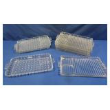 Vintage Glass Lunch Tea Trays, 2 Styles