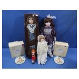 2 Enesco "Charity" Hanging Plaque, Porcelain