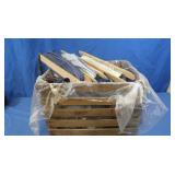 Balls of Fabric, Vintage Wooden Crate, 3 Fabric
