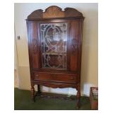 Real Wood China Cupboard 37Lx14.5Dx69"H