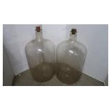 5 Gal Gass Wine Jugs w/Cork Stoppers