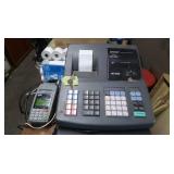 Sharp Electronic Cash Register w/Keys, Card