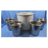 Lg Aluminum Stock Pot, Stainless Soup