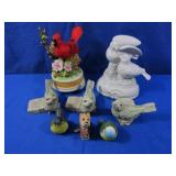2 Musical Birds (both work), 3 Bird Flower Pot