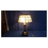 Solid Brass Table Lamp 25" H w/Beautiful Shade