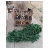 Outdoor Lighted Garland, Solar Lights, Flower