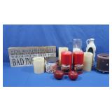 Wheel Thrown Pottery Candle Holder, Candles &