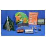 Harmonica, Cigarette Box, Metal Lighter Covers,