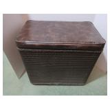 Wicker Hamper w/Padded Seat 21x13x19.5"